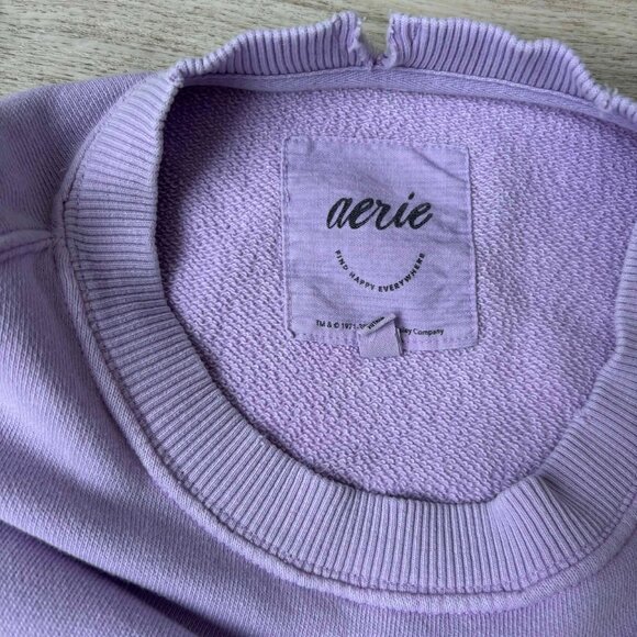 Aerie Chill Crew "Going off the Rails" oversized sweatshirt - size small - Picture 5 of 6